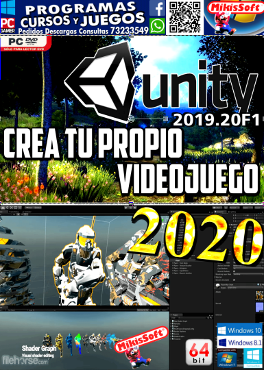 UNITY 2019.20.F1 - CREACION DE VIDEOJUEGOS 3D - 64 BITS