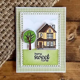Sunny Studio Stamps: Happy Home Sweet Home Card by Kathleen Burke