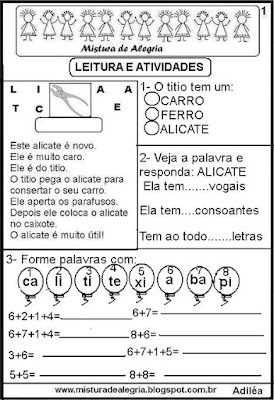 Leitura com a letra A