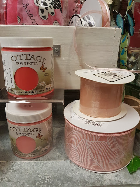 Cottage Paint pink tones, & new Spring ribbons