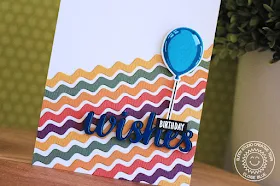 Sunny Studio Stamps: Ric Rac Borders Birthday Wishes Card by Eloise Blue