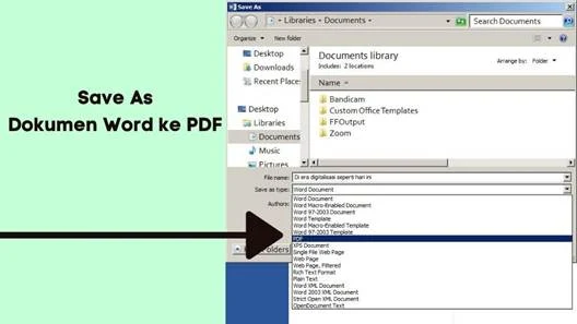 Convert Dokumen Word dan Gambar ke PDF Menggunakan Microsoft Word