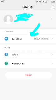 Gambar 3. Klik Mi Cloud