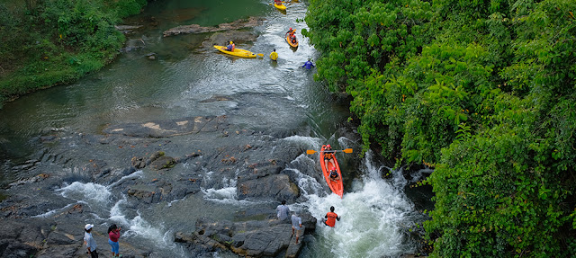 Some parts of the river are exciting.