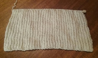 Brioche stitch, 1855 knit undersleeve from Godey's.