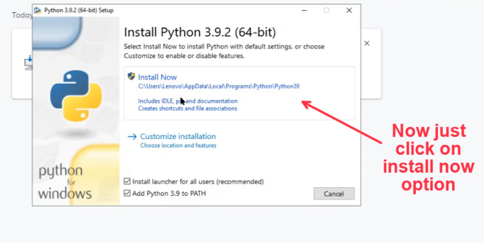 install python setup