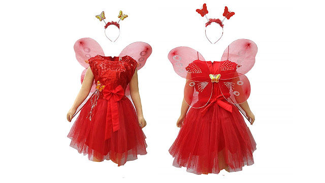 KFD Butterfly Girl fancy dress for kids,Insect Costume for School Annual functionTheme PartyCompetitionStage Shows Dress