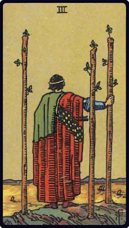 The 3 of Wands - Tarot Card from the Rider-Waite Deck