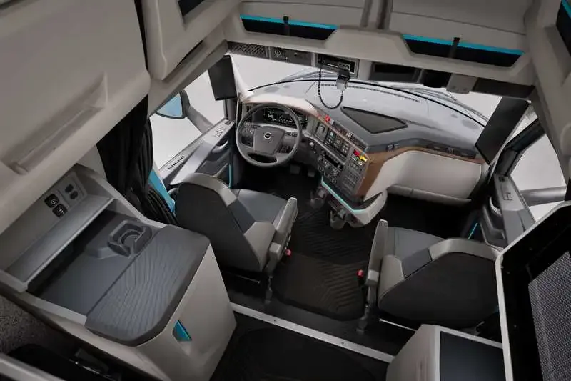 Interior de um Volvo VNL 860