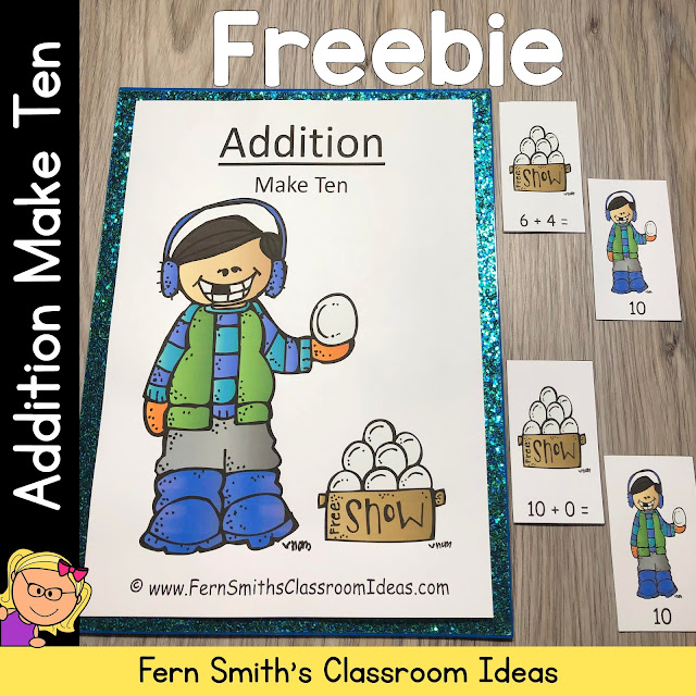 Click Here to Download this Addition Make Ten Math Center Games Freebie to Use in Your Classroom Today!