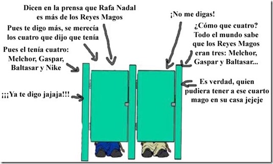 rafa nadal y los reyes magos