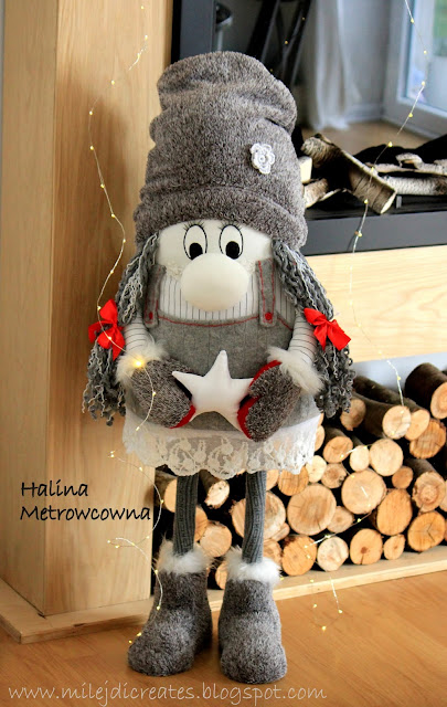 Skrzaty świąteczne, krasnale na Boże Narodzenie DIY. Christmas gnome DIY Skrzat duży ręcznie robiony