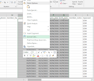 format cells tanggal