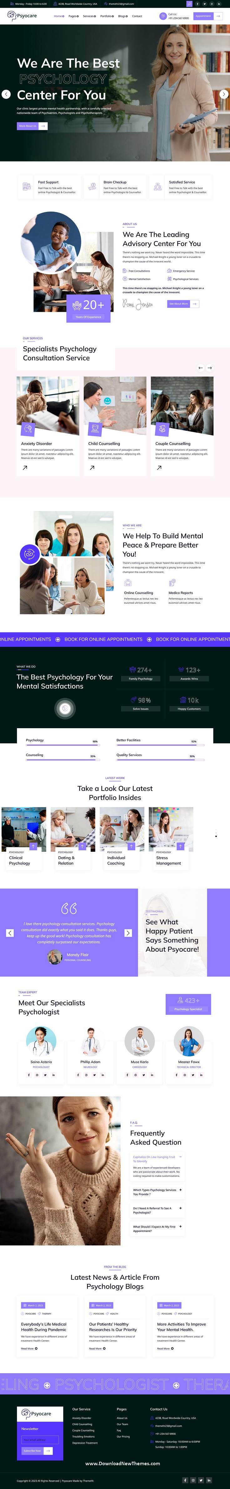 Psyocare - Psychology, Therapy, Health And Counseling WordPress Theme Review