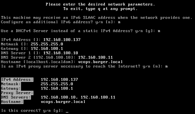 vCenter Operations Manager - IP address configuration