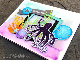 #cardbomb, #stampinup, #cards, #watercolor, #seaoftextures, #octopus, #stamps, #ink, #paper, #stamping, #art, #ocean, 