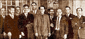 Equipo del Club d’Escacs Gran Cafè Espanyol, en el XIV aniversario