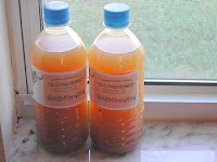 home-made ginger beer bottles