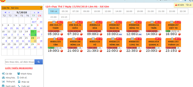 Lịch xe Chạy Lâm Hà Sài Gòn