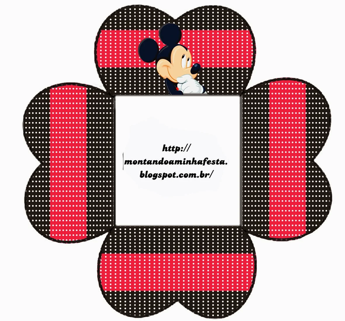 Caja Gratis de Mickey para pastelitos, chocolates o mazapanes.