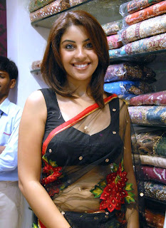 Richa Gangopadhyay in a Black Transparent Saree