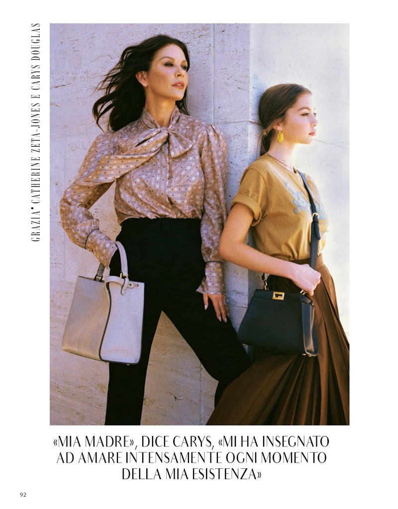 Catherine Zeta Jones and Carys Zeta Douglas Featured For Grazia Magazine, Italy October 2019