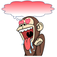 funny sticker chatting with speech balloon no text