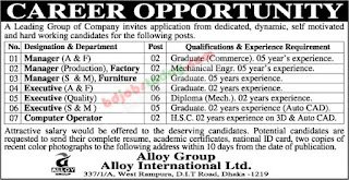 ALLOY INTERNATIONAL LIMITED  Position : Executive (Quality)