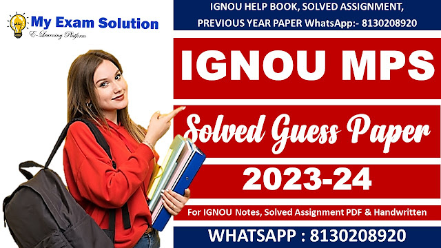 IGNOU MPS Solved Guess Paper 2023-24