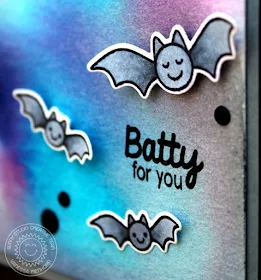 Sunny Studio Stamps: Halloween Cuties Batty For You Bat Card by Vanessa Menhorn.