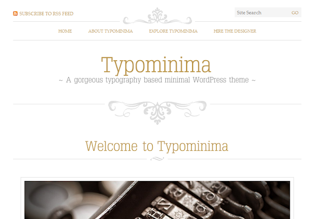 Typominima Typography Based Wordpress Theme