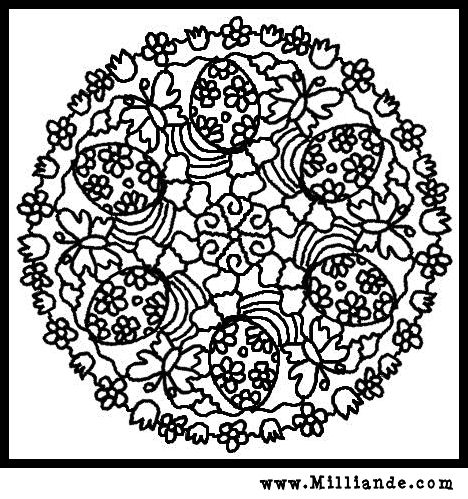 Easter  Coloring Pages on Free Printable Mandala Coloring Pages Easter Eggs And Spring