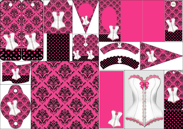Pink Lingerie: Free Party Printables.