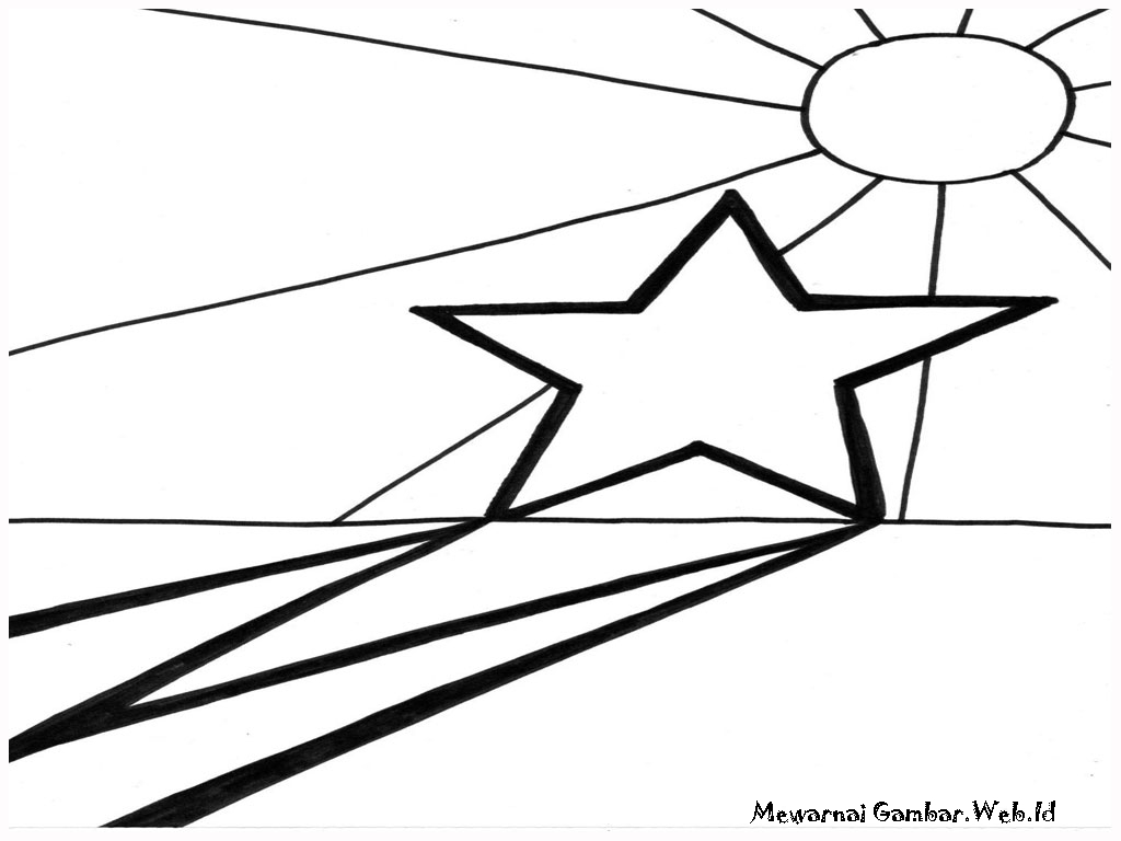 Gambar Mewarnai Bintang Kartun