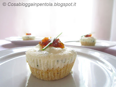 mini cheesecake salato formaggio torta cosa blogga in pentola ricetta cosabloggainpentola