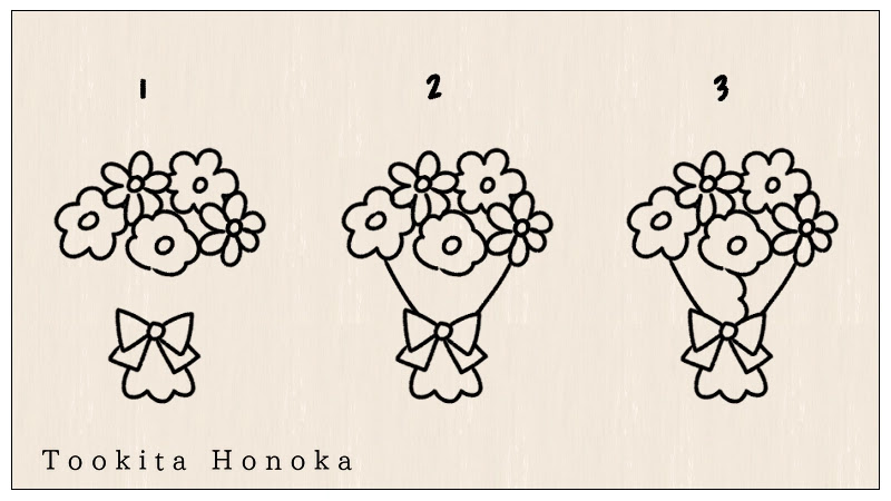 簡単かわいい 花束のイラストの描き方 手書き ボールペン 手帳用 How To Draw Flower Bouquet 遠北ほのかのイラストサイト