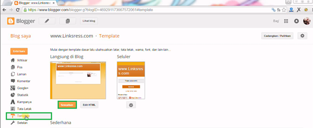 Cara Mengganti Template Blogger dengan Template Gratis mudah