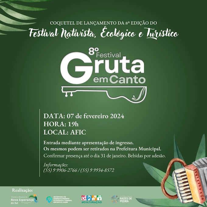 Festival Gruta em Canto de Nova Esperança do Sul está de volta após 9 anos