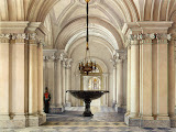 Interiors of the Winter Palace. The Main Vestibule by Konstantin Andreyevich Ukhtomsky - Architecture, Interiors Drawings from Hermitage Museum