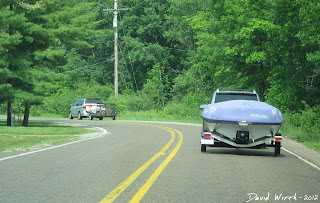 driving with trailer and boat hoist, jet boat, shore station, transport