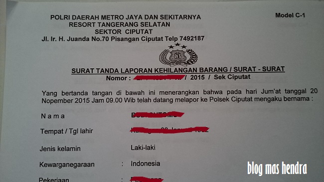 Cara Membuat Surat Laporan Kehilangan dari Kepolisian 