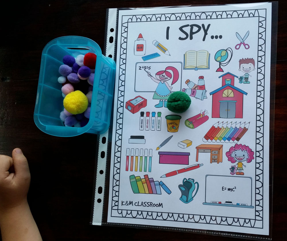 KM Classroom: Free Printable I Spy School Supplies
