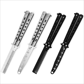 4 pieces balisong butterfly comb