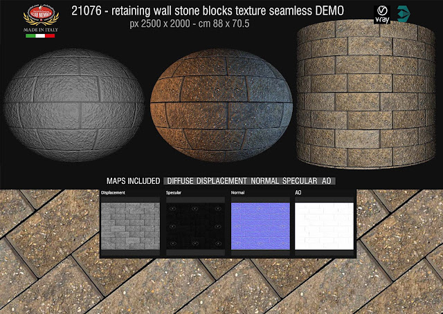 Retaining walls rock blocks texture seamless  New fantabulous Retaining Walls rock seamless textures in addition to maps