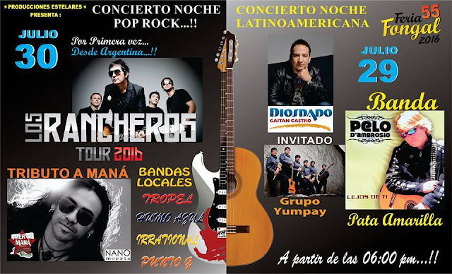 las ultimas noticias de Conciertos Feria Fongal 2016