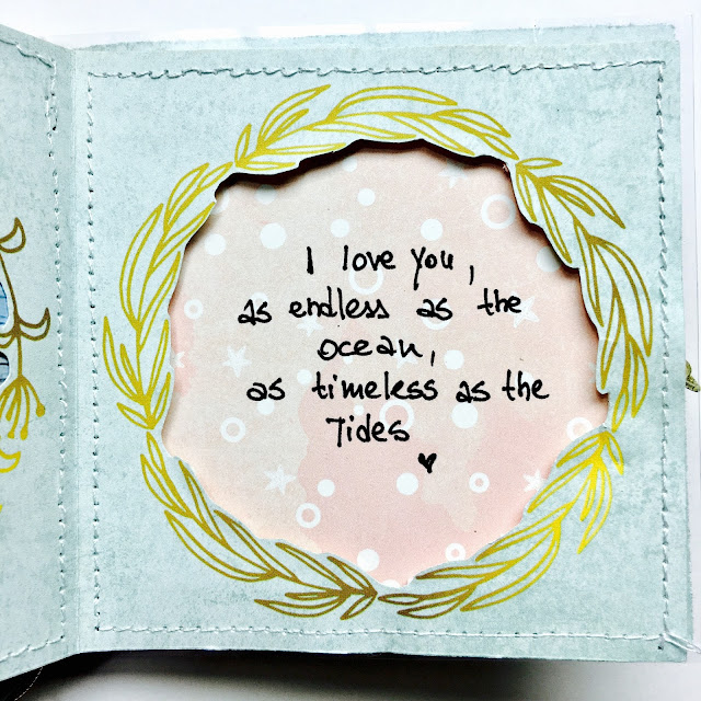 My Sun mini album by Angela Tombari using BoBunny Down by the Sea collection