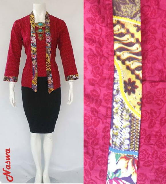  Model Baju Batik Kebaya Kantor Modern Naswa 60rb