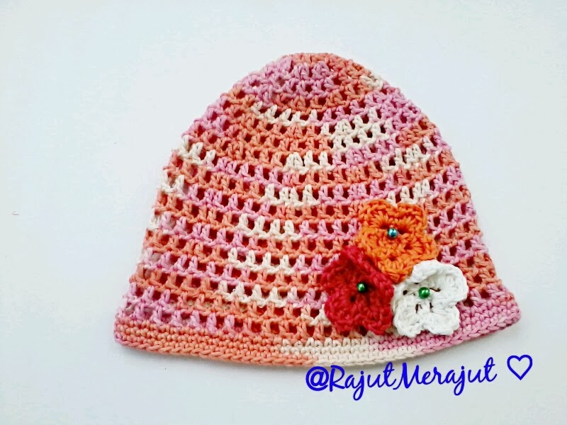 topi rajut bayi, topi rajut, topi bunga, topi bayi, topi rajutan, crochet hat, crochet cap, crochet flower hat, baby hat, crochet baby hat