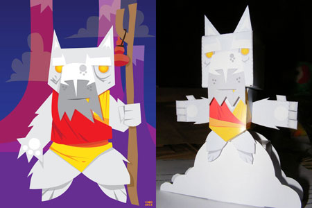 Sensei Cat Paper Toy