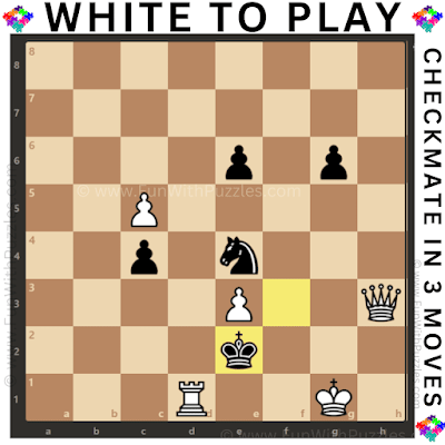 Chess Brain Teasers: Hard 3-Move Checkmate Puzzle: White to Play and Checkmate in 3-Moves